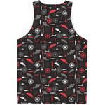 Fishing Theme Pattern Print Men's Tank Top