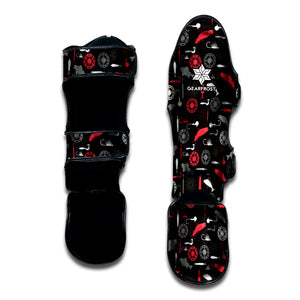 Fishing Theme Pattern Print Muay Thai Shin Guard