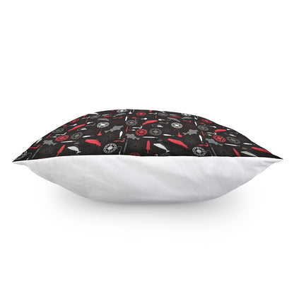 Fishing Theme Pattern Print Pillow Cover