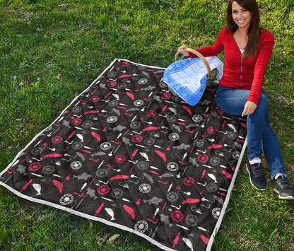 Fishing Theme Pattern Print Quilt