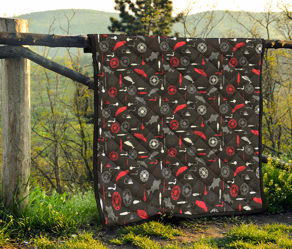 Fishing Theme Pattern Print Quilt