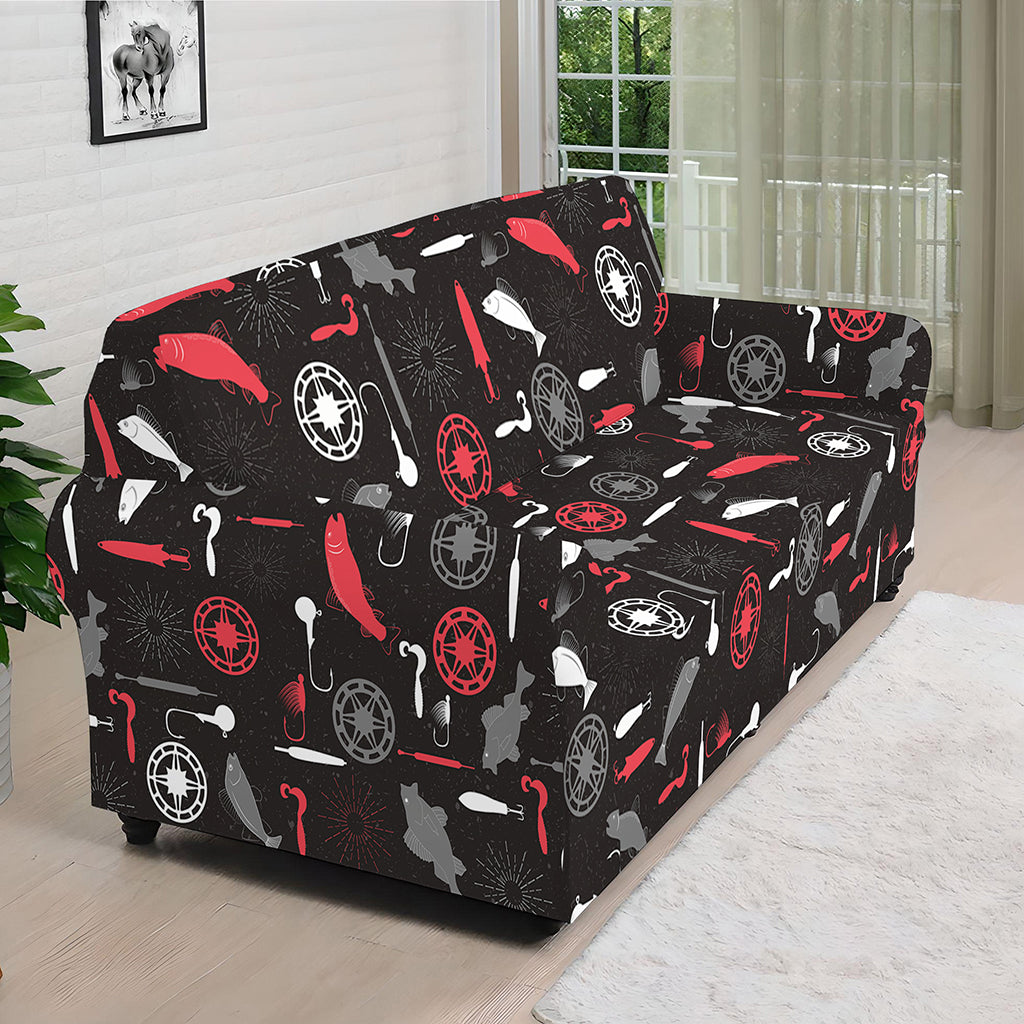 Fishing Theme Pattern Print Sofa Cover