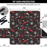 Fishing Theme Pattern Print Sofa Protector