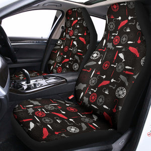 Fishing Theme Pattern Print Universal Fit Car Seat Covers