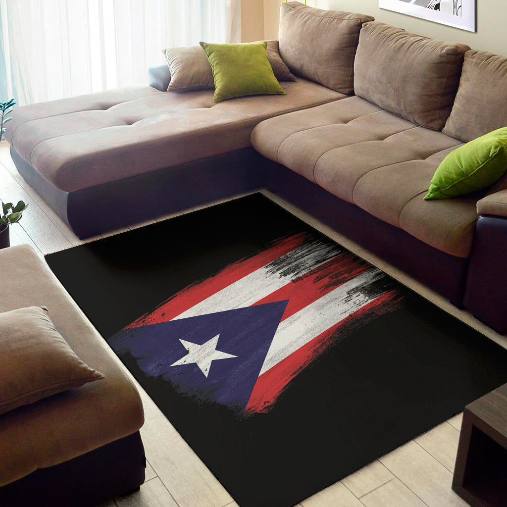 Flag Of Puerto Rico Print Area Rug