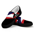 Flag Of Puerto Rico Print Black Slip On Sneakers