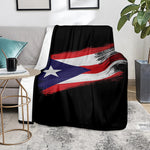 Flag Of Puerto Rico Print Blanket