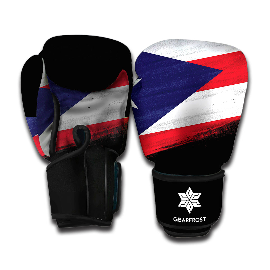 Flag Of Puerto Rico Print Boxing Gloves