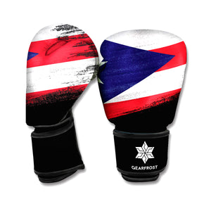 Flag Of Puerto Rico Print Boxing Gloves