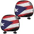Flag Of Puerto Rico Print Car Headrest Covers
