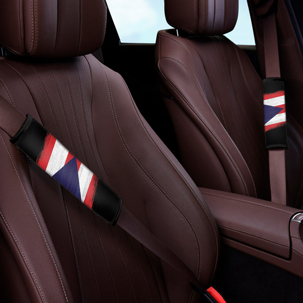 Flag Of Puerto Rico Print Car Seat Belt Covers