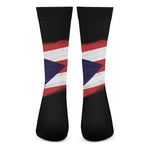 Flag Of Puerto Rico Print Crew Socks