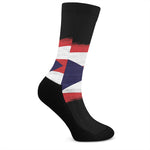 Flag Of Puerto Rico Print Crew Socks