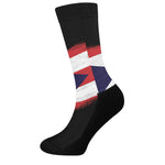 Flag Of Puerto Rico Print Crew Socks