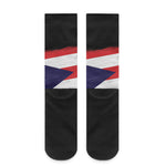 Flag Of Puerto Rico Print Crew Socks