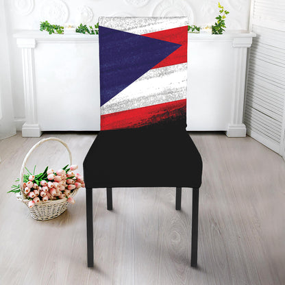 Flag Of Puerto Rico Print Dining Chair Slipcover