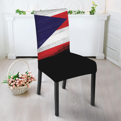 Flag Of Puerto Rico Print Dining Chair Slipcover