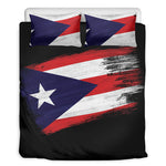 Flag Of Puerto Rico Print Duvet Cover Bedding Set