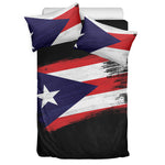 Flag Of Puerto Rico Print Duvet Cover Bedding Set