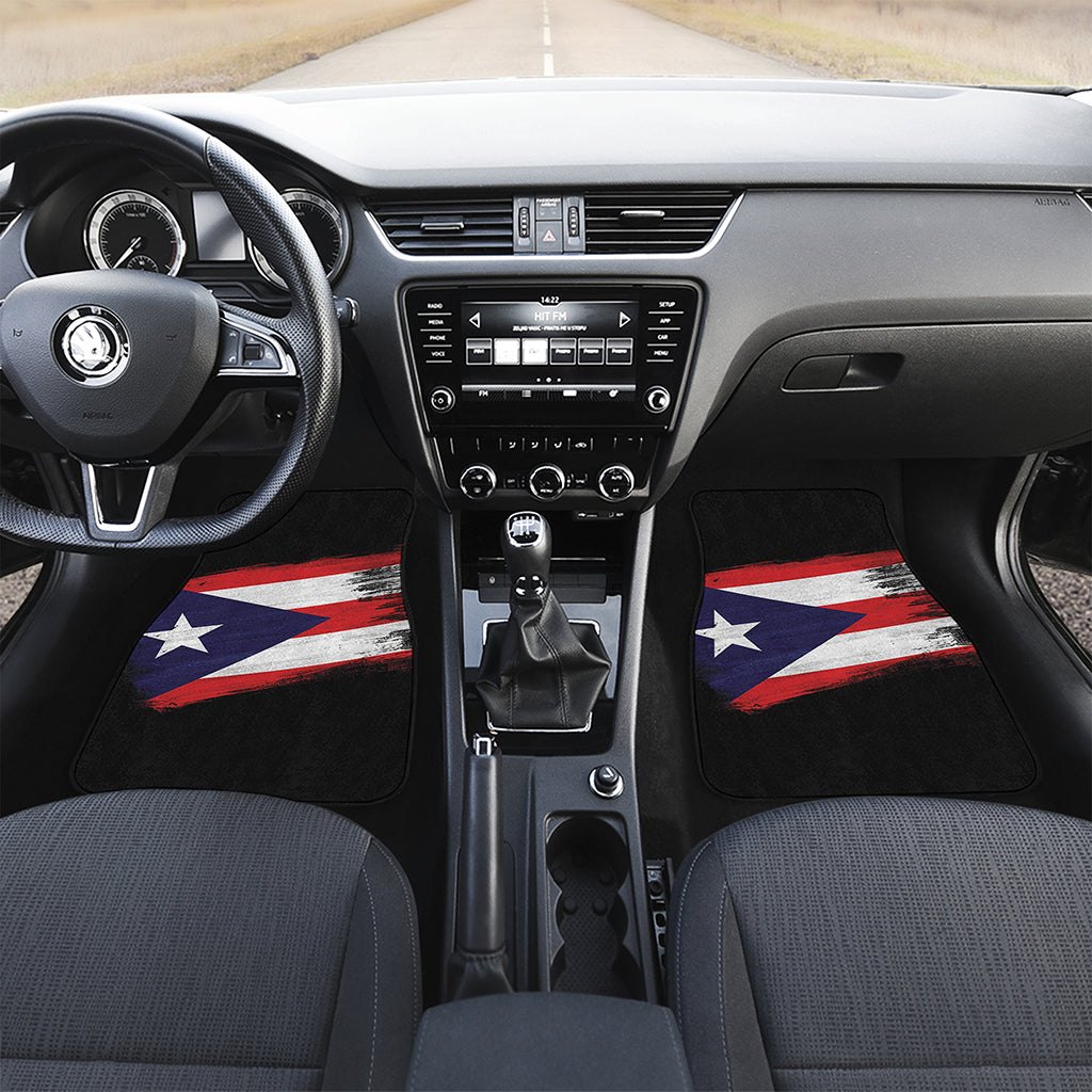 Flag Of Puerto Rico Print Front and Back Car Floor Mats