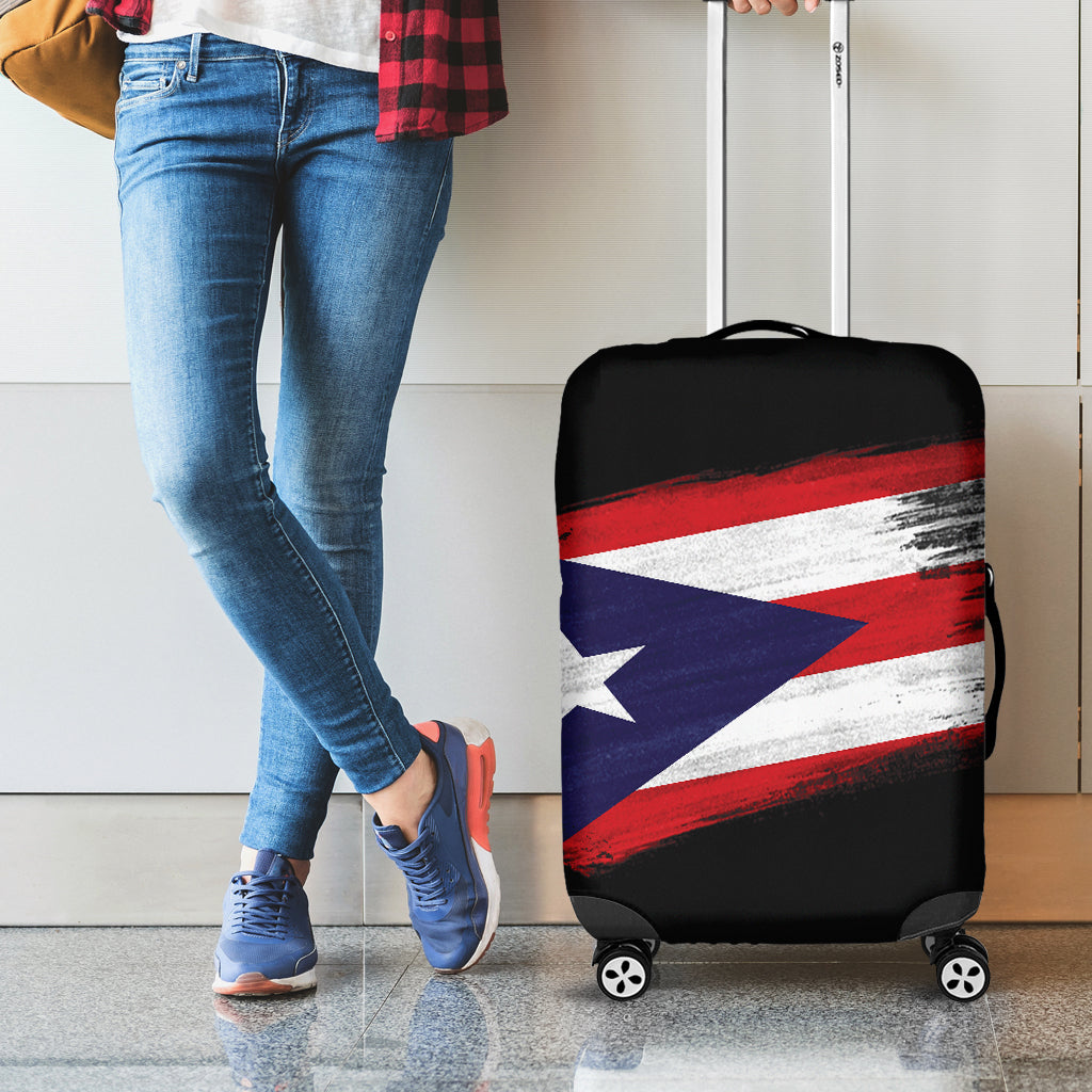 Flag Of Puerto Rico Print Luggage Cover
