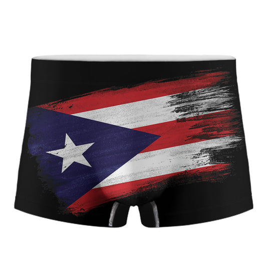 Flag Of Puerto Rico Print Men's Boxer Briefs