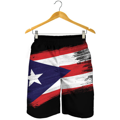 Flag Of Puerto Rico Print Men's Shorts
