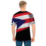 Flag Of Puerto Rico Print Men's T-Shirt