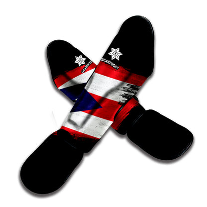 Flag Of Puerto Rico Print Muay Thai Shin Guard