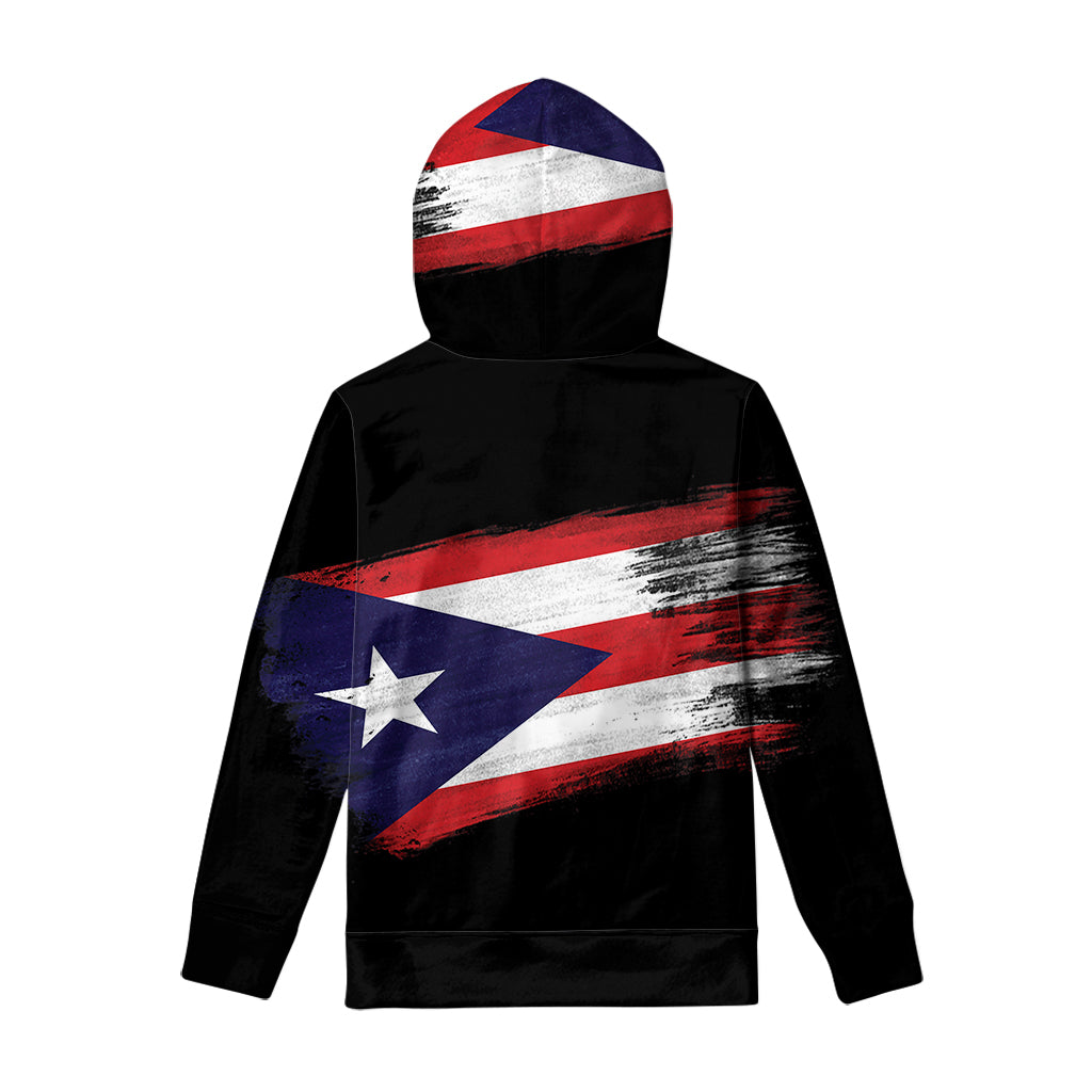 Flag Of Puerto Rico Print Pullover Hoodie