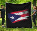 Flag Of Puerto Rico Print Quilt