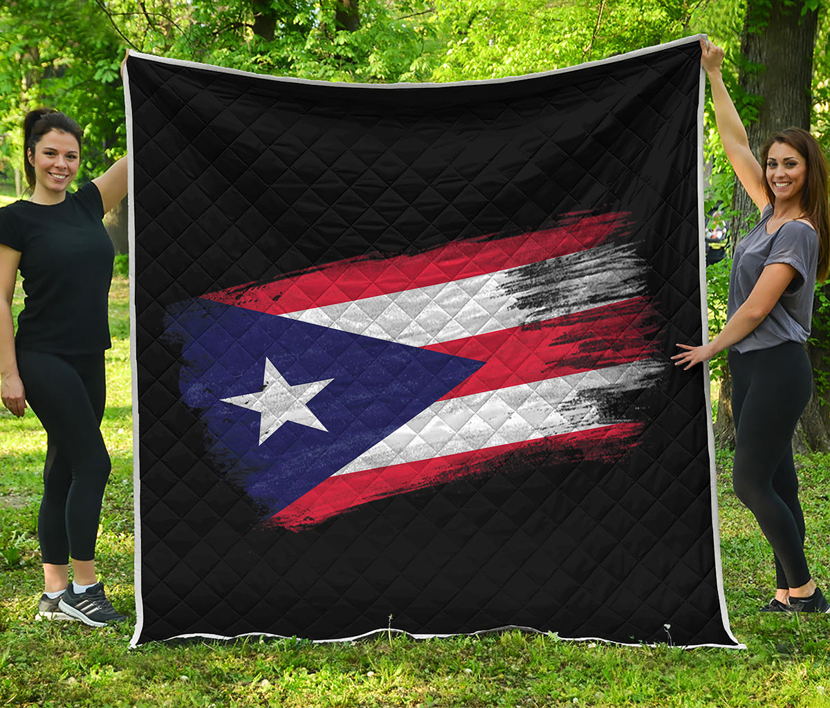 Flag Of Puerto Rico Print Quilt