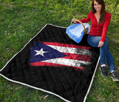 Flag Of Puerto Rico Print Quilt
