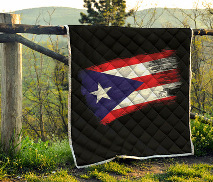 Flag Of Puerto Rico Print Quilt
