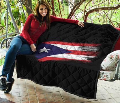 Flag Of Puerto Rico Print Quilt