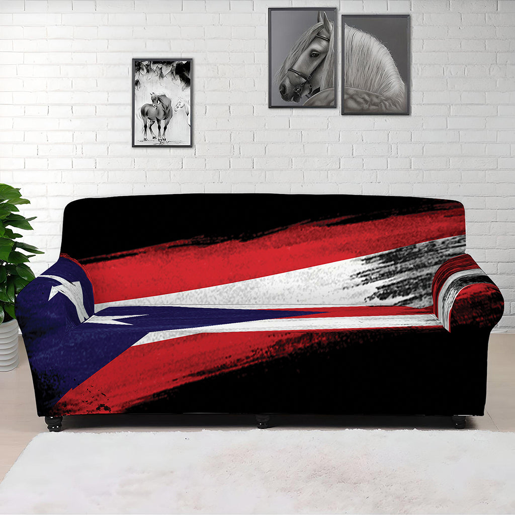 Flag Of Puerto Rico Print Sofa Cover