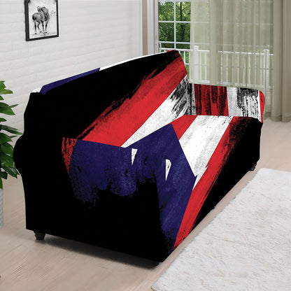 Flag Of Puerto Rico Print Sofa Cover
