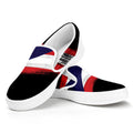 Flag Of Puerto Rico Print White Slip On Sneakers