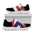 Flag Of Puerto Rico Print White Running Shoes
