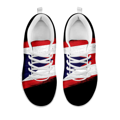 Flag Of Puerto Rico Print White Sneakers