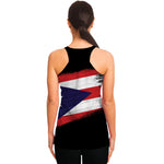 Flag Of Puerto Rico Print Women's Racerback Tank Top