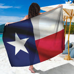 Flag Of Texas Print Beach Sarong Wrap