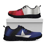 Flag Of Texas Print Black Sneakers
