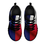 Flag Of Texas Print Black Sneakers