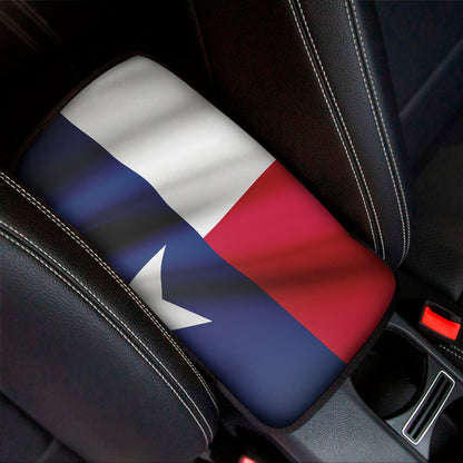 Flag Of Texas Print Car Center Console Cover