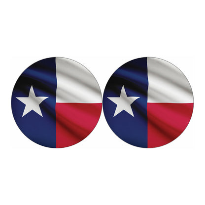 Flag Of Texas Print Car Coasters