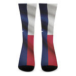 Flag Of Texas Print Crew Socks
