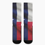 Flag Of Texas Print Crew Socks