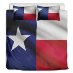 Flag Of Texas Print Duvet Cover Bedding Set