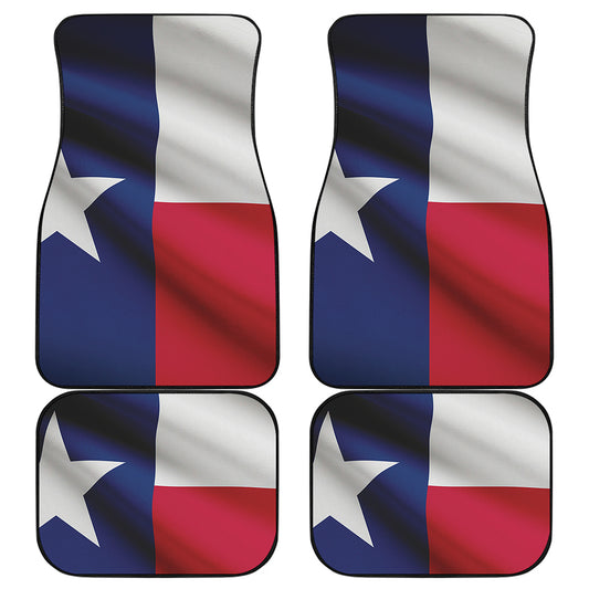 Flag Of Texas Print Front and Back Car Floor Mats